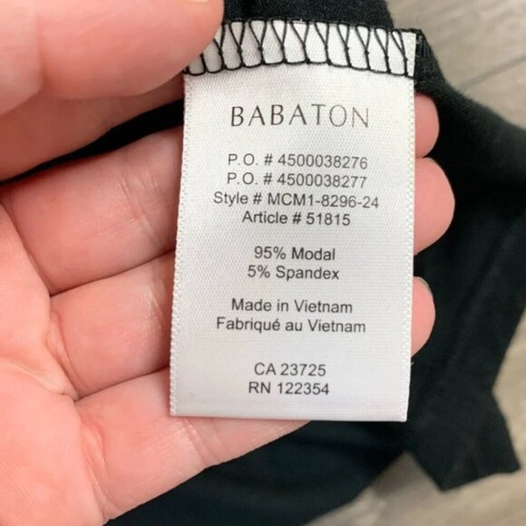 Aritzia Babaton Midi Dress Black Stretch Modal scoop neck Short Sleeve Size XXS - Picture 12 of 14